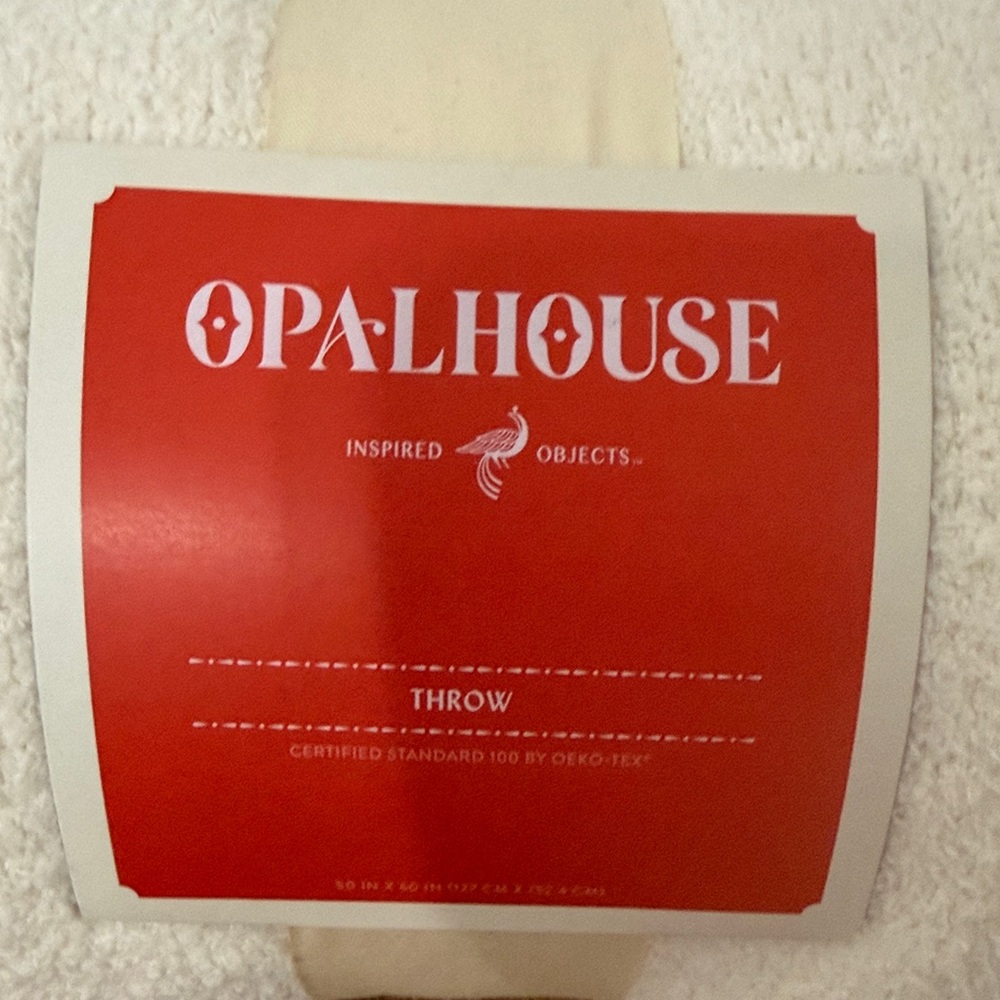Opalhouse Cream Textured Throw - Picture 2 of 5